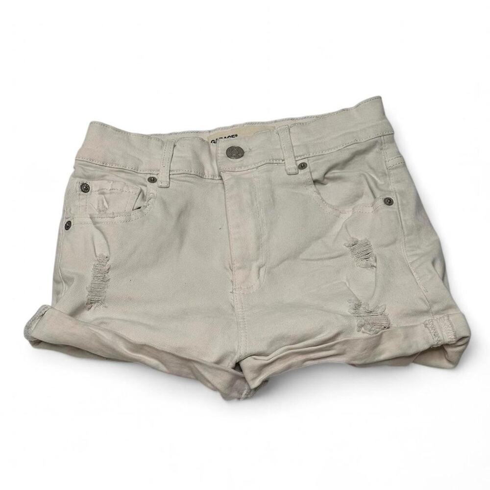 Garage white cream denim shorts size 01